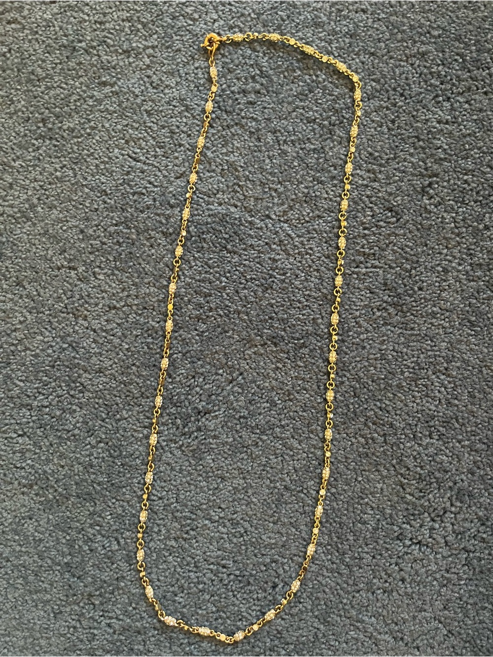 J.Crew long station pave crystal necklace